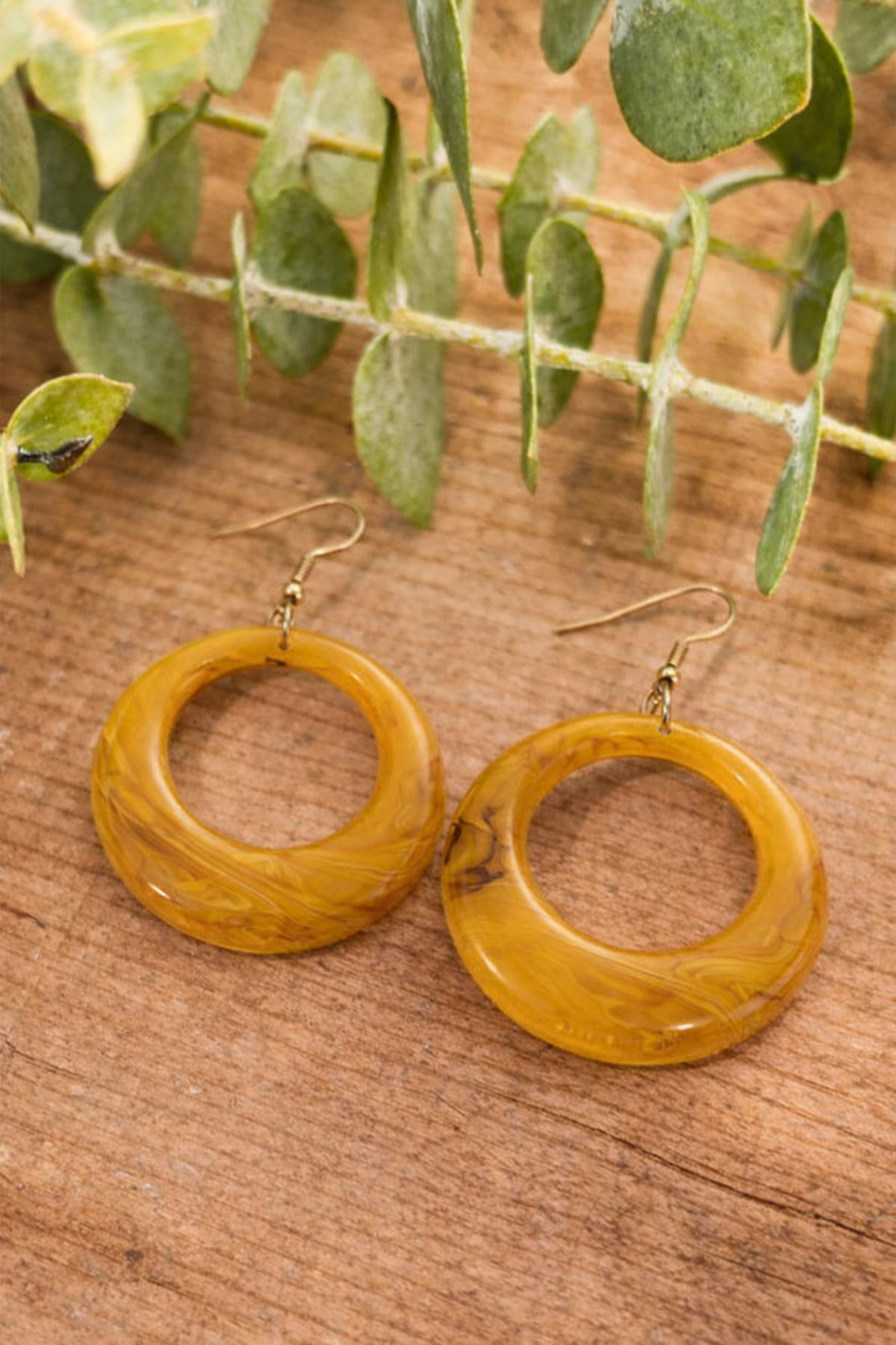 Emma Yellow Circle Earrings