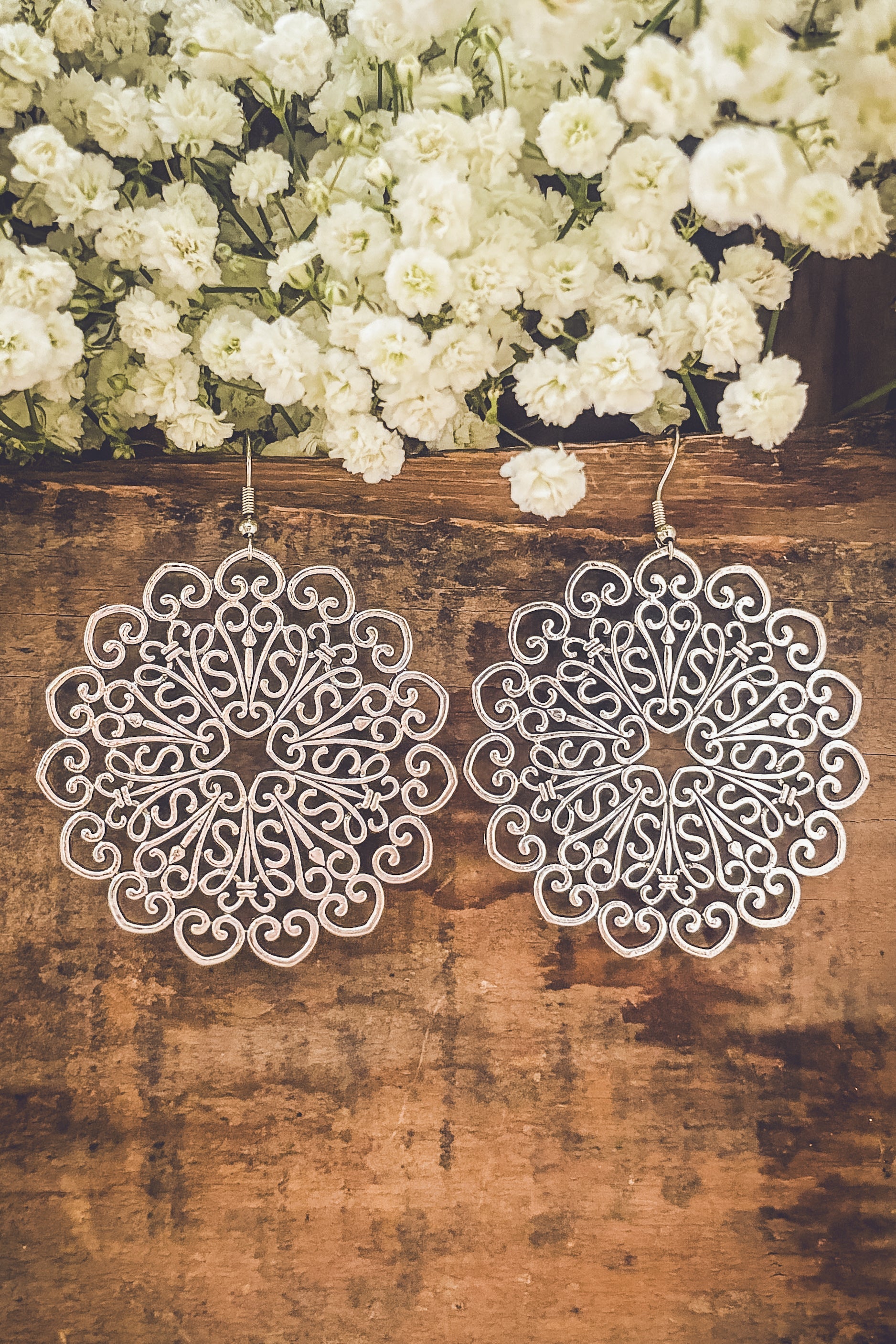 Evette Silver Drop Earrings