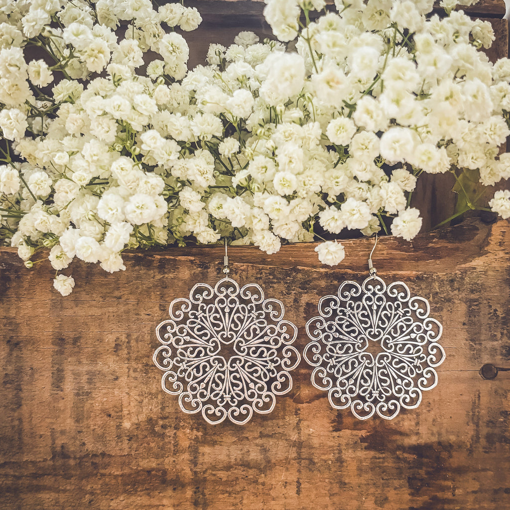 Evette Silver Drop Earrings