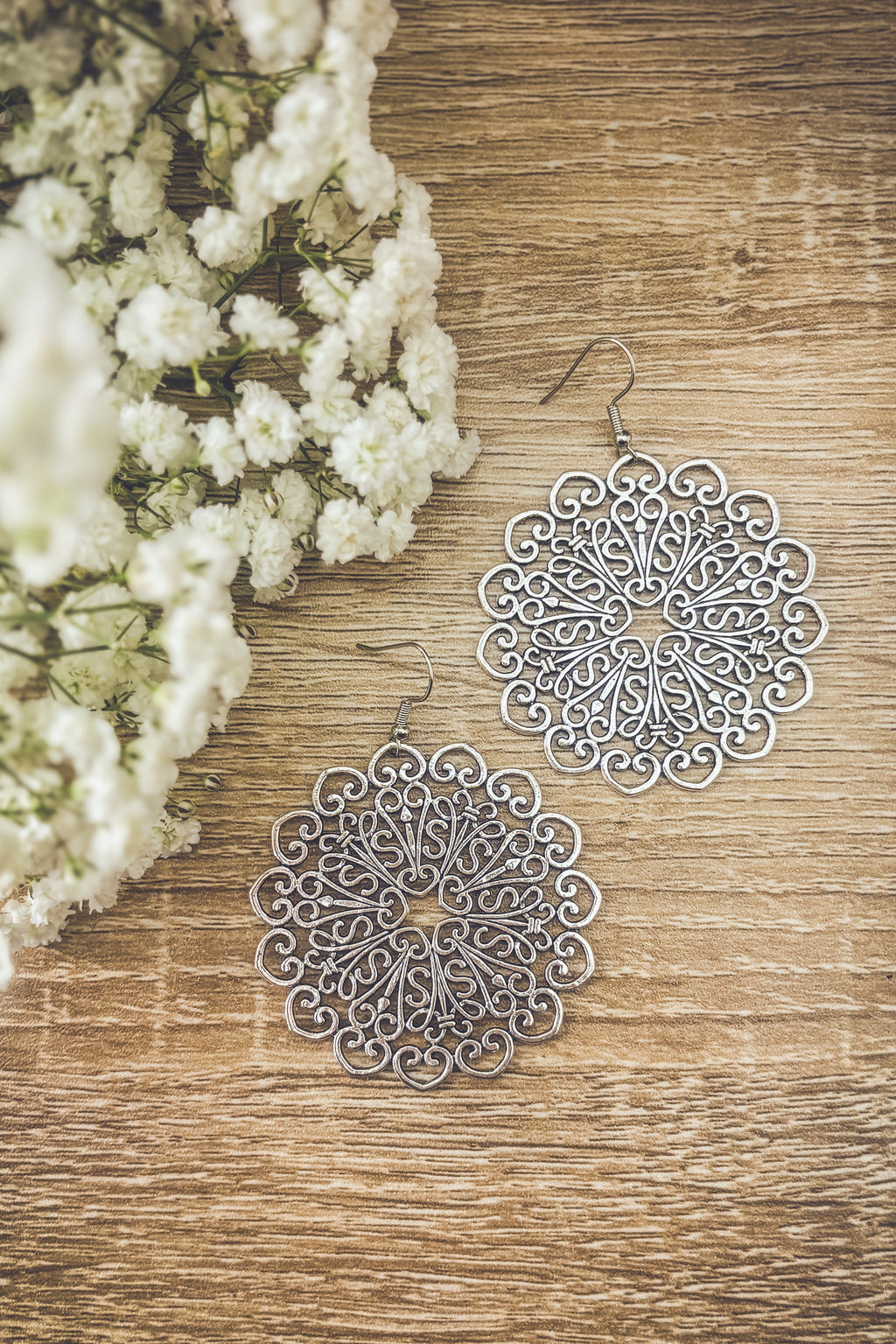 Evette Silver Drop Earrings